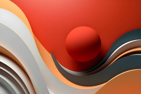 An abstract background adorned with a multitude of colorful geometric shapes, including circles and spirals, creating a lively and captivating visual composition.のイラスト素材