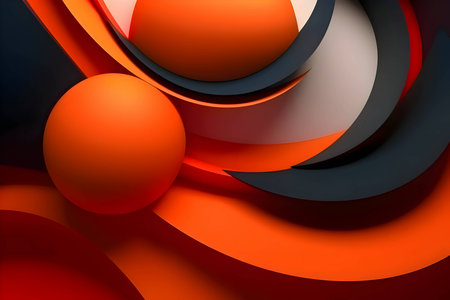 An abstract background adorned with a multitude of colorful geometric shapes, including circles and spirals, creating a lively and captivating visual composition.のイラスト素材