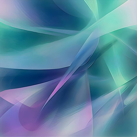 Smooth lines in blue, pink, and green colors combine to create a visually captivating and harmonious abstract background wallpaper.のイラスト素材