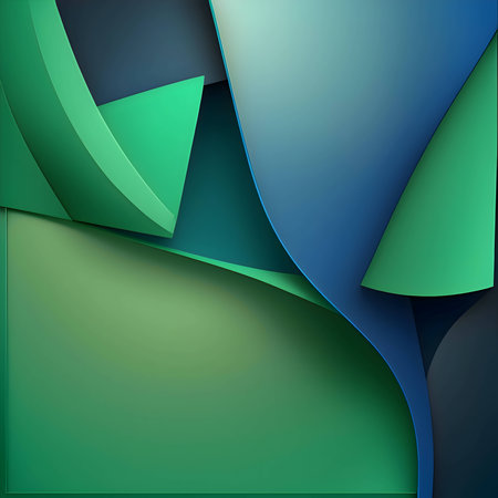 A free blue and green gradient mesh creates a captivating abstract background wallpaper, evoking a sense of depth and visual allure.のイラスト素材