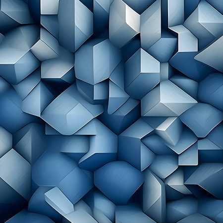 A blue-green geometric triangular surface creates a captivating abstract background wallpaper with a visually intriguing and modern design.のイラスト素材