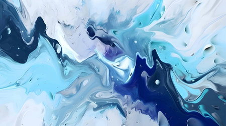 Blue pastel liquid smoke forms mesmerizing waves, creating a captivating and soothing abstract background wallpaper.のイラスト素材
