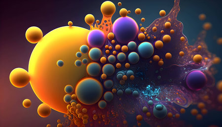 An abstract background wallpaper featuring a bright and vivid array of colors, creating an...