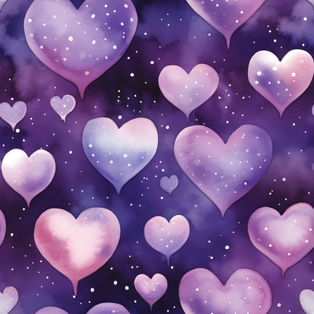 Elegant and modern. Pink and purple hearts as abstract background, wallpaper, banner, texture design with pattern - vector.の写真素材