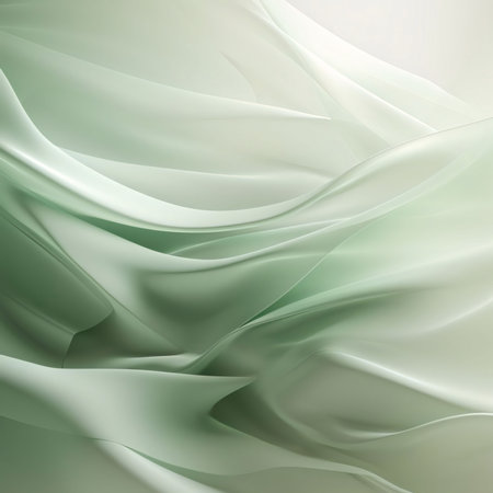Abstract background design: abstract background with smooth lines in green and gray colors for designの写真素材