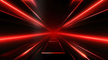 Abstract background design: Futuristic abstract background with glowing lines. 3D Renderingの写真素材