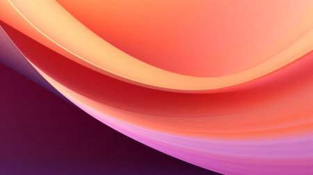 Abstract background design: abstract background with smooth lines in orange and purple colors, 3d renderの写真素材