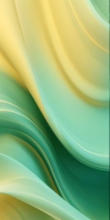 Abstract background design: abstract background with smooth lines in green and yellow colors,...