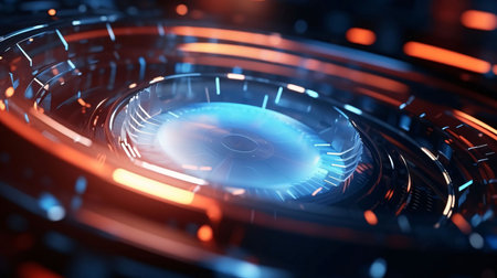 Abstract background design: 3D rendering of abstract technology concept background. High-tech circuit boardの写真素材