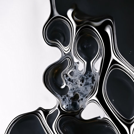 Abstract background design: Black and white abstract background. 3d rendering, 3d illustration.の写真素材