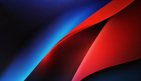 Abstract background design: abstract blue and red background with some smooth lines in it (3d...
