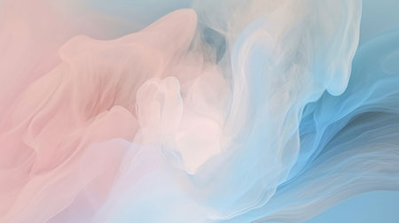 Abstract background design: Abstract background with blue and pink flowing fabric. 3d rendering, 3d illustration.の写真素材