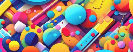 Abstract background design: Colorful abstract background with circles and dots. Vector illustration...