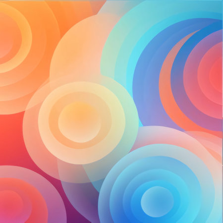 Abstract background design: Abstract background with colorful circles. Vector illustration for your graphic design.の写真素材