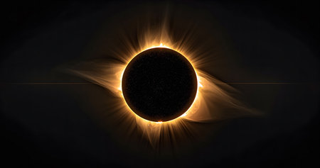 A breathtaking image of a total solar eclipse showcasing the sun's corona
