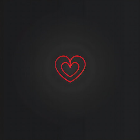 A simple yet elegant design featuring two hearts. Minimalist and stylish.の写真素材