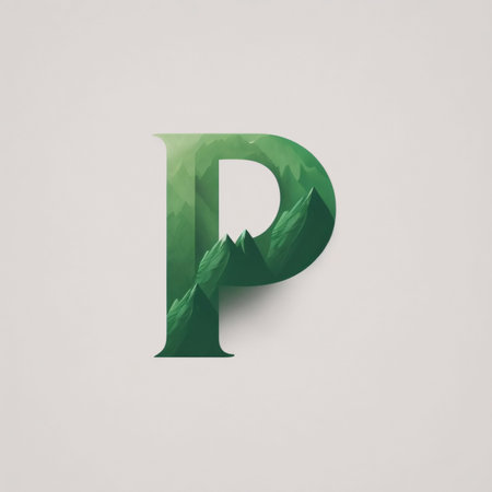 Graphic alphabet letters: Alphabet letter P, low polygonal font, vector typography