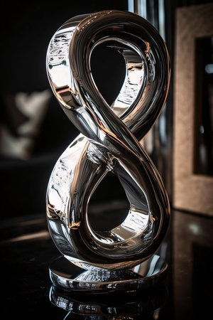 Graphic numbers: The image of a decorative element in the form of a number eightの写真素材