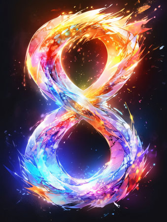 Graphic numbers: Symbol of the zodiac. The symbol of the zodiac.