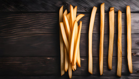 Close up of cheese sticks on a wooden background.