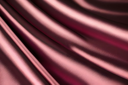 Close-up of luxurious rose gold fabric with soft, elegant drapes. Perfect for textile designsの写真素材