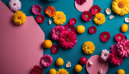A vibrant and eye-catching floral arrangement featuring gerbera daisies in shades of yellow, red,...