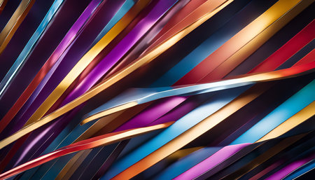 An abstract background with colorful stripes forming a dynamic pattern, perfect for contemporary...