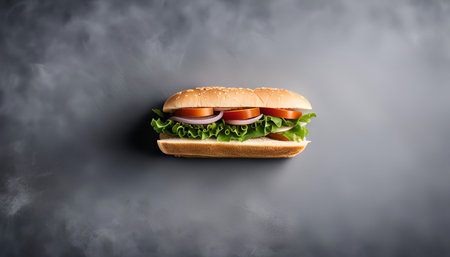A delicious sandwich with fresh vegetables, a perfect choice for a quick and tasty meal.