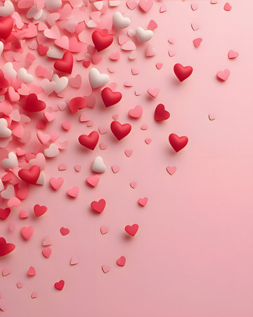 Adorable scattered hearts create a festive and loving atmosphere perfect for Valentine's Day or any...