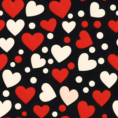 Playful heart pattern perfect for Valentine's Day or romantic designs