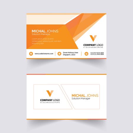 abstruct business card templateのイラスト素材