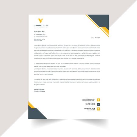 creative letterhead templateのイラスト素材