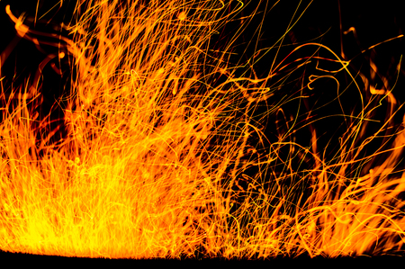 fire and sparks