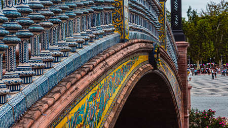 The Plaza de Espana, designed by Anibal Gonzalezの写真素材
