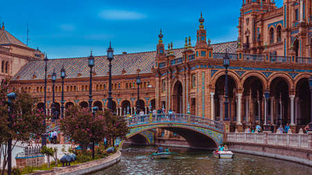 The Plaza de Espana, designed by Anibal Gonzalezの写真素材