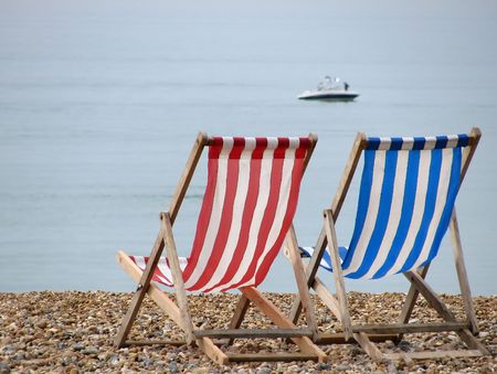 £2 per chair for the day.の写真素材