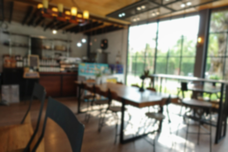 Blurred coffee shop vintage toneの写真素材