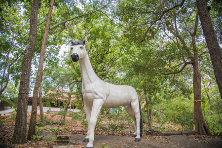 Large horse statue standingの写真素材