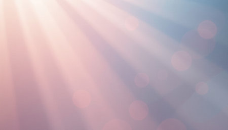 A soft pastel rays of light create serene atmosphere, blending gentle hues of pink and blue, evoking sense of calm and tranquilityの素材