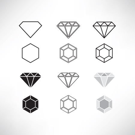 Diamond Icon Setのイラスト素材