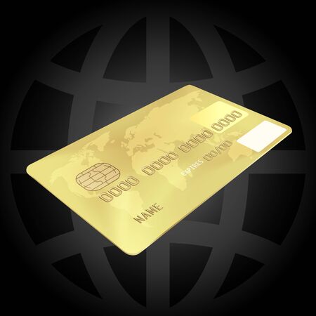 Gold Credit Card Concept (EPS10)のイラスト素材