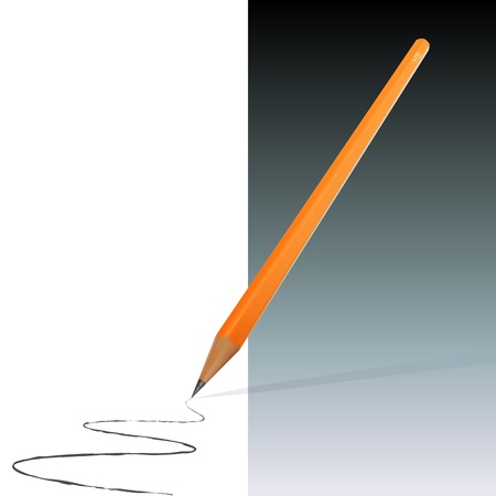 Orange Pencil with Scribble (EPS10)のイラスト素材
