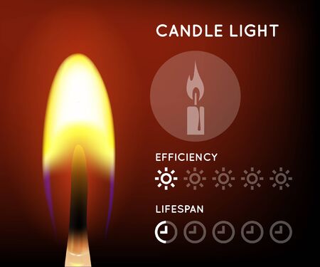 Realistic Candle Light Infographicのイラスト素材