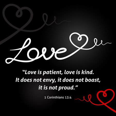 Christian love background with white abstract heart on black background design.のイラスト素材