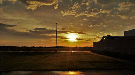 School Sunriseの写真素材