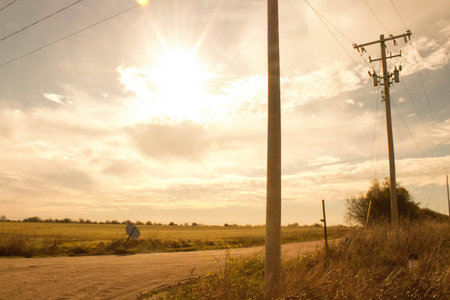 A Farmer's Intersectionの写真素材