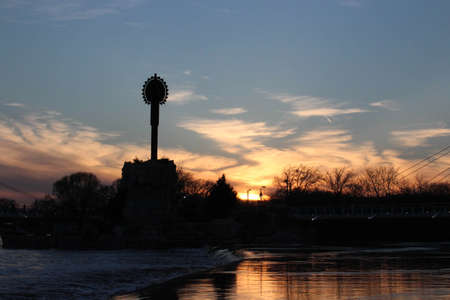 Keeper of the Plains, Wichita ,Kansasの写真素材