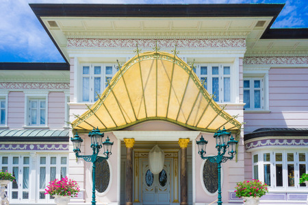 Bang Pa-in Palace luxury architecture, Ayutthaya, Thailand.のeditorial素材