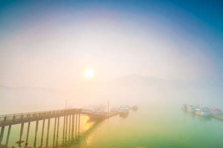 Sun moon lakes beautiful morning, Taiwanのeditorial素材