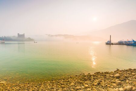 Sun moon lakes beautiful morning, Taiwanのeditorial素材